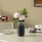Uniquewise Contemporary Black Table Vase with Dripping Crystal Look and Scalloped Opening Design, 6.5 Inch QI004358.S - alternate 5